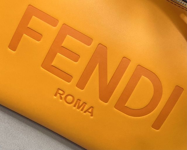 Fendi original calfskin medium by the way boston bag 8BL146 yellow