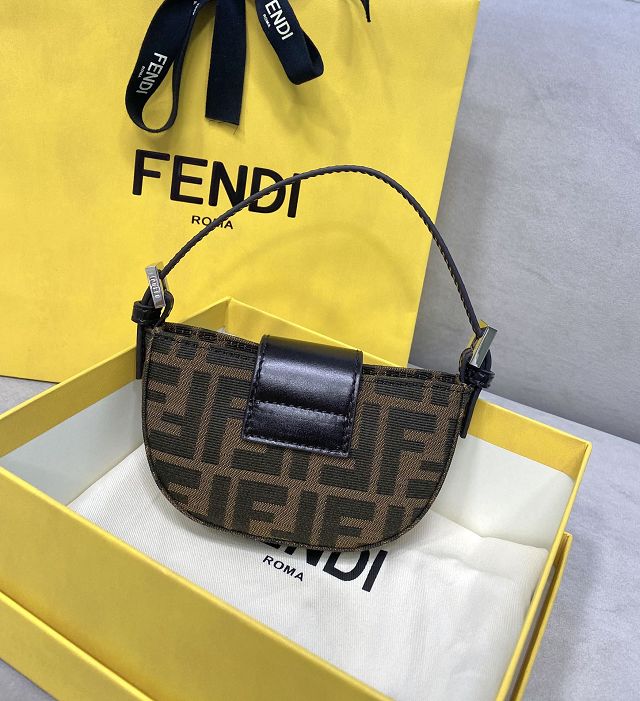 Fendi original canvas mini shoulder bag 8BR321 brown