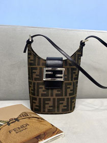 Fendi original canvas small shoulder bag 8BR322 brown