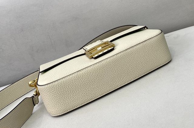 Fendi original grained calfskin large baguette bag 8BR795 white