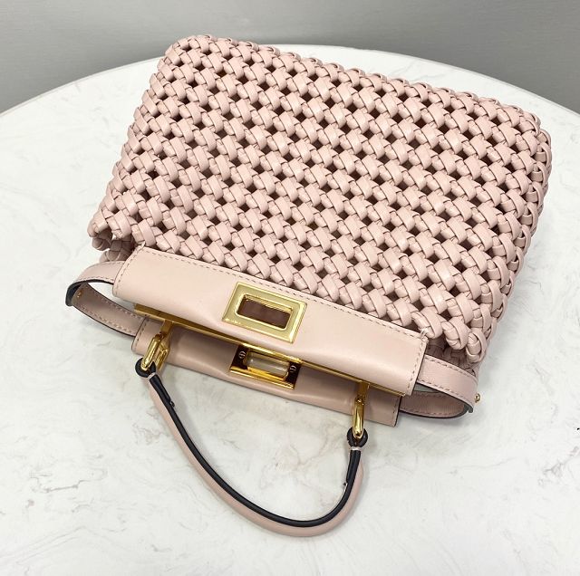 Fendi original lambskin small peekaboo bag 8BN244 light pink