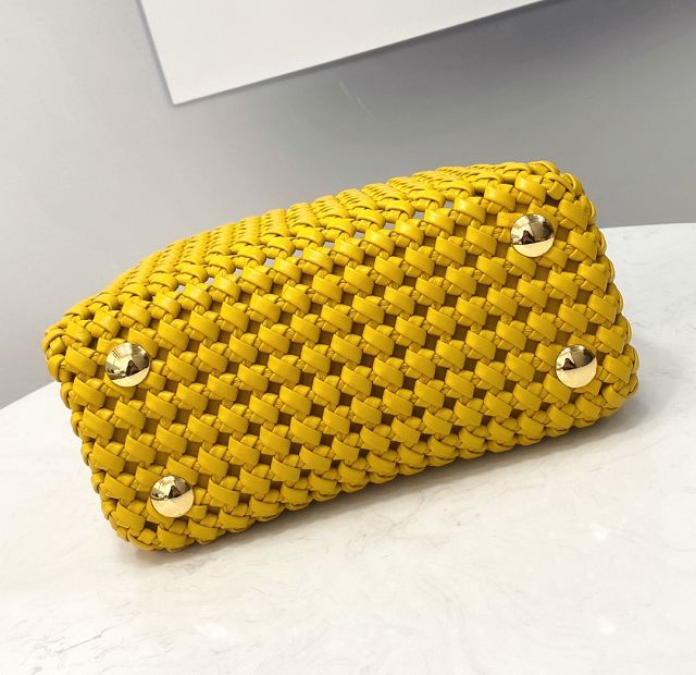 Fendi original lambskin small peekaboo bag 8BN244 yellow