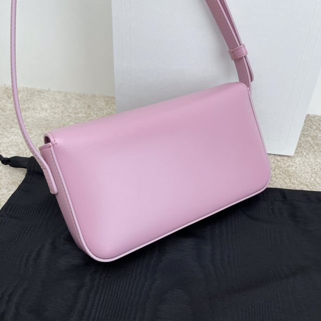 Celine original calfskin triomphe shoulder bag 194143 light purple