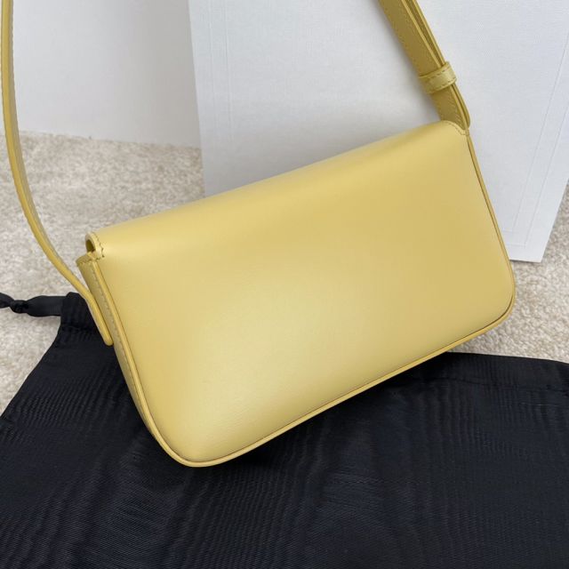 Celine original calfskin triomphe shoulder bag 194143 yellow