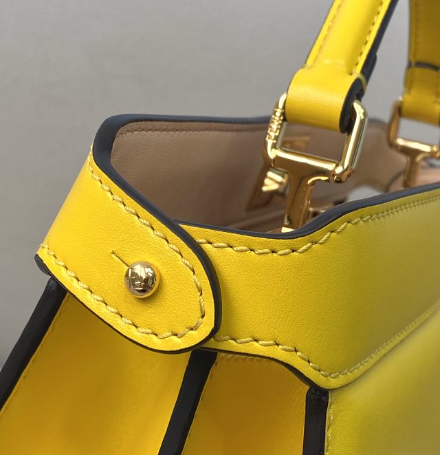 Fendi original calfskin small peekaboo ISeeU bag 8BN330 yellow