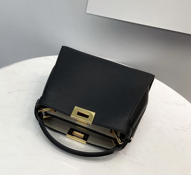 Fendi original calfskin small peekaboo bag 8BN255 black