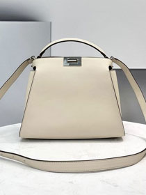 Fendi original calfskin small peekaboo bag 8BN255 cream