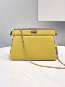 Fendi original lambskin mini peekaboo IseeU bag 8BN235 yellow