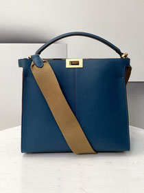 Fendi original calfskin medium peekaboo Iseeu tote 7VA527 blue