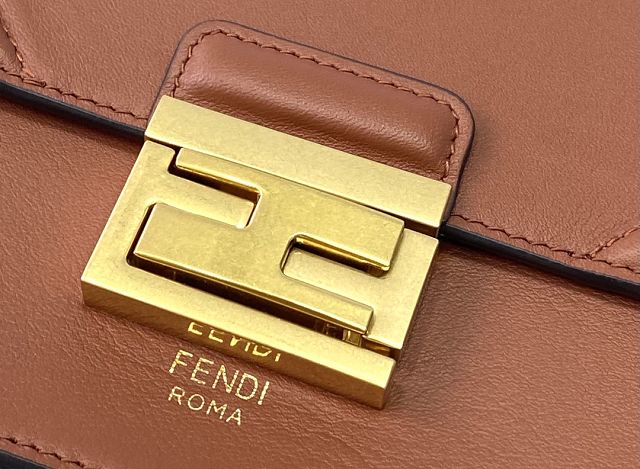 Fendi original calfskin mini kan U bag 8M0513 brown