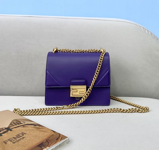 Fendi original calfskin mini kan U bag 8M0513 purple