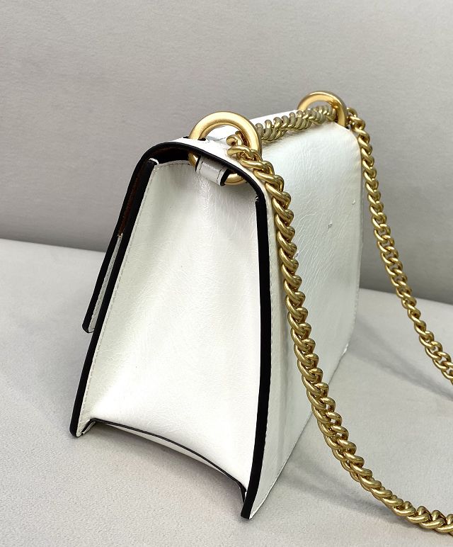 Fendi original calfskin mini kan U bag 8M0513 white