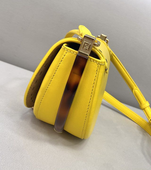 Fendi original calfskin shoulder bag 8BN008 yellow