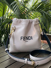 Fendi original calfskin small drawstring bag 8BH355 pink