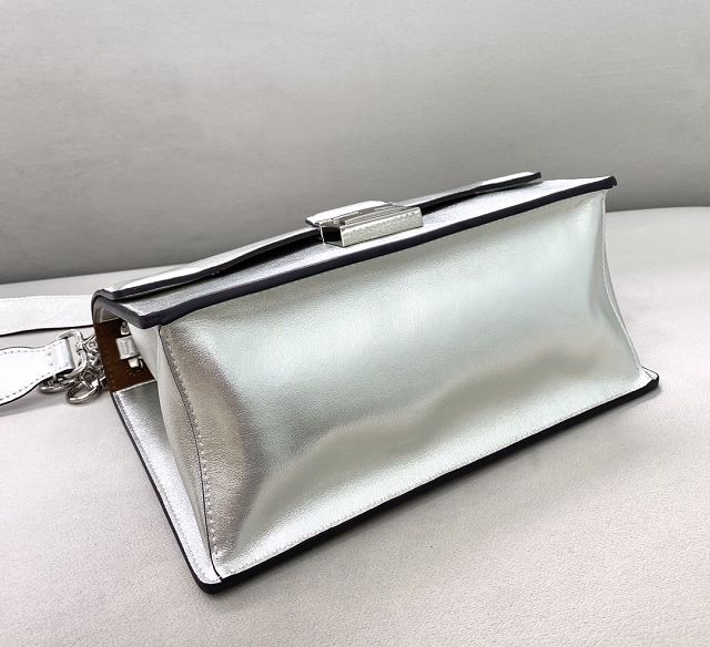 Fendi original calfskin small kan U bag 8M0515 silver