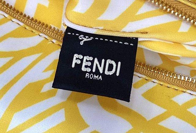 Fendi original canvas medium shopping bag 8BH395 yellow