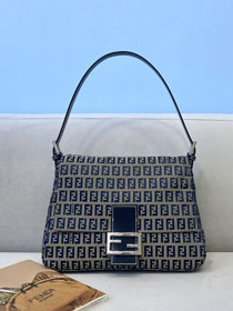 Fendi original canvas medium shoulder bag 8BR121 blue