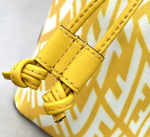 Fendi original canvas small mon tresor bucket bag 8BS010 yellow