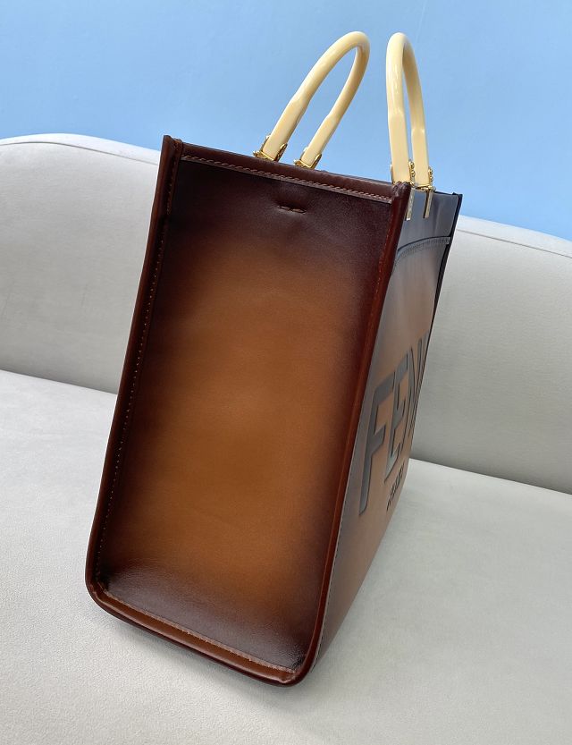 Fendi original calfskin large sunshine shopper bag 8BH372-2 brown