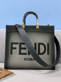 Fendi original calfskin large sunshine shopper bag 8BH372-2 grey