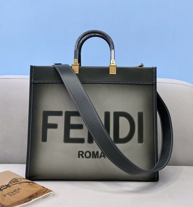 Fendi original calfskin large sunshine shopper bag 8BH372-2 grey