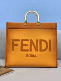 Fendi original calfskin large sunshine shopper bag 8BH372-2 orange