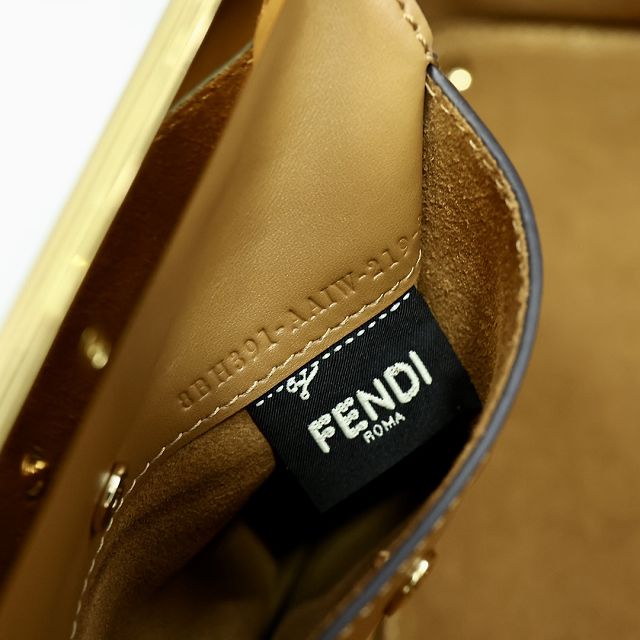 Fendi original calfskin large way handbag 8BH391 brown