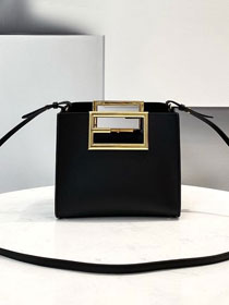 Fendi original calfskin mini way handbag 8BS054 black