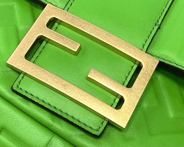 Fendi original lambskin large baguette bag 8BR795 green