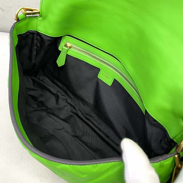 Fendi original lambskin large baguette bag 8BR795 green