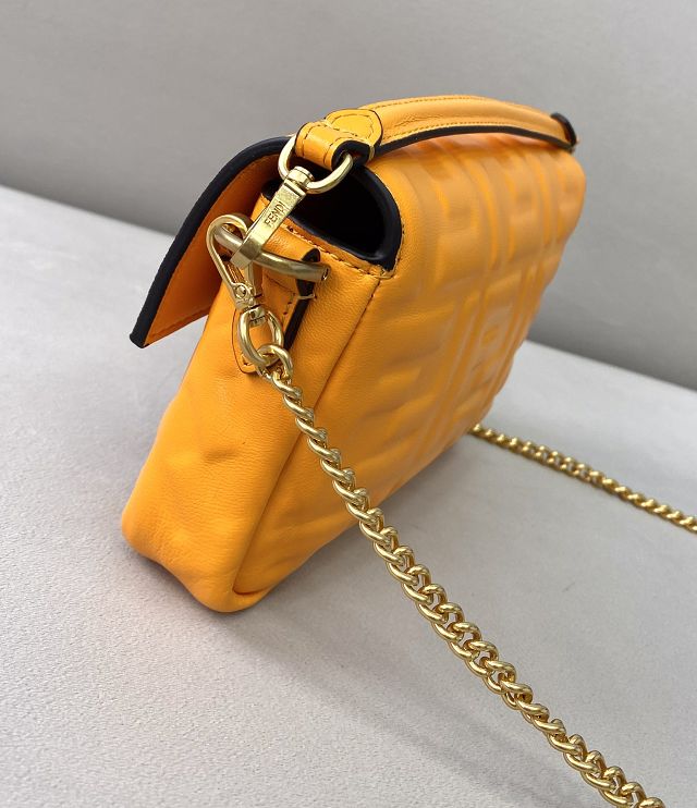 Fendi original lambskin mini baguette bag 8BS017 orange