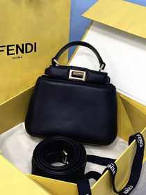 Fendi original lambskin mini peekaboo bag 8BN241 black