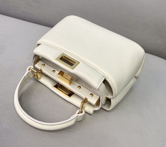 Fendi original lambskin mini peekaboo bag 8BN241 white