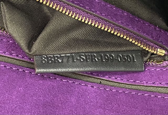 Fendi original suede large baguette bag 8BR795 purple