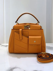 Fendi original calfskin small peekaboo bag 8BN244A orange