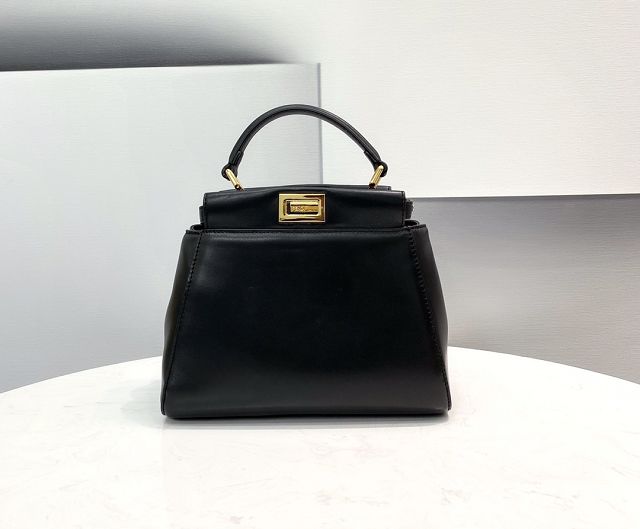 Fendi original lambskin small peekaboo bag 8BN244 black