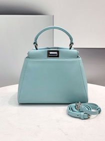 Fendi original lambskin small peekaboo bag 8BN244 light blue