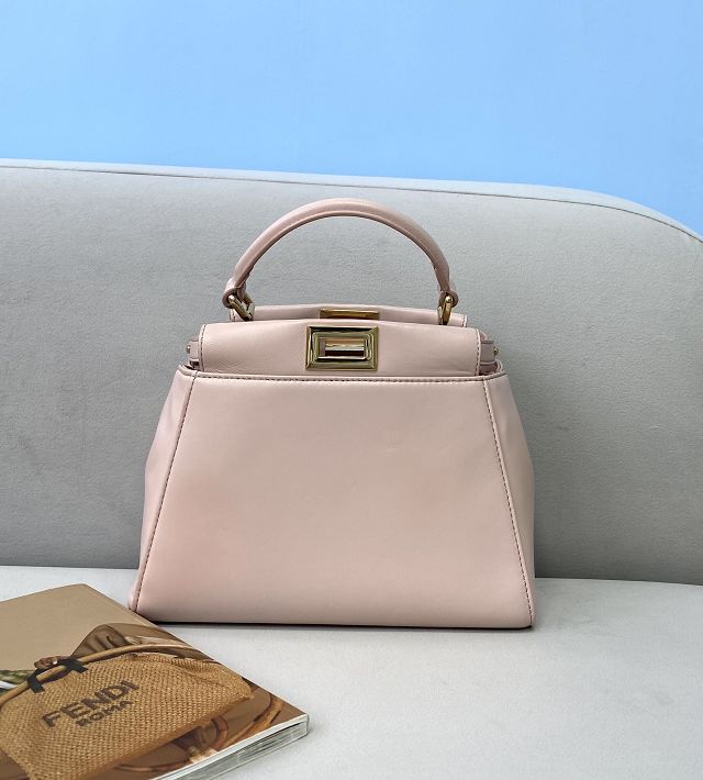 Fendi original lambskin small peekaboo bag 8BN244 light pink