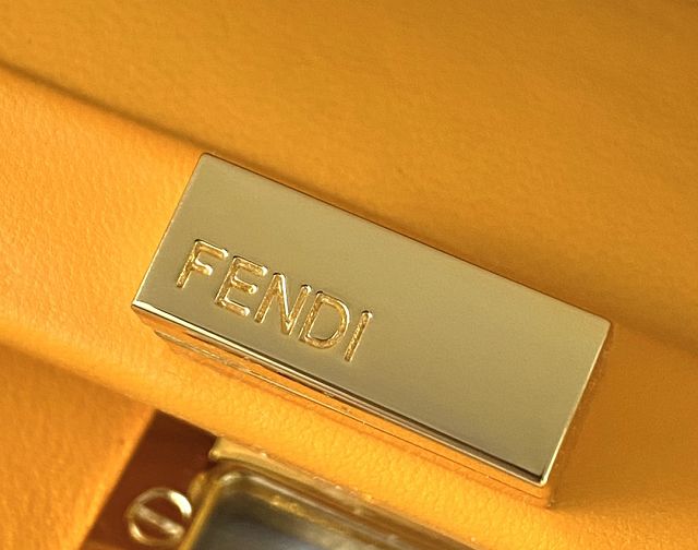 Fendi original lambskin small peekaboo bag 8BN244 orange