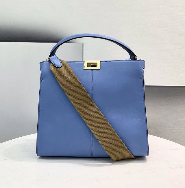 Fendi original calfskin medium peekaboo Iseeu tote 7VA527 blue