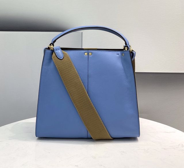 Fendi original calfskin medium peekaboo Iseeu tote 7VA527 blue