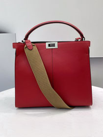 Fendi original calfskin medium peekaboo Iseeu tote 7VA527 red