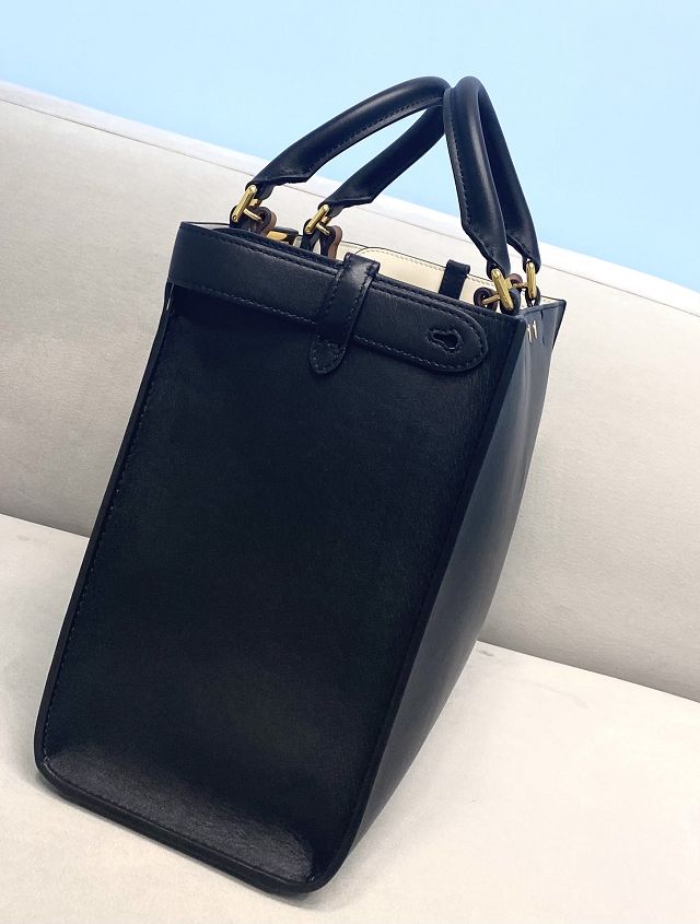Fendi original calfskin medium X-Tote bag 8BH375 black