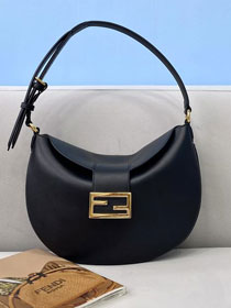Fendi original calfskin small shoulder bag shopper bag 8BR790 black