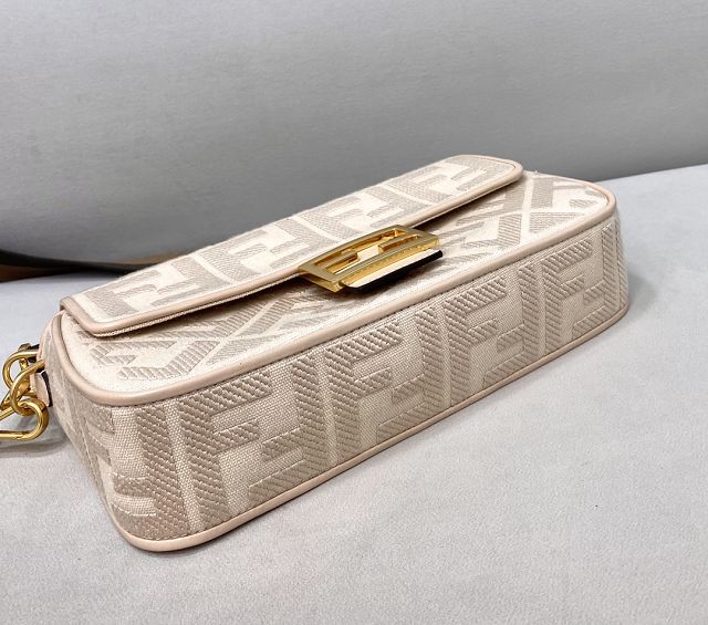 Fendi original canvas medium baguette bag 8BR600 light pink