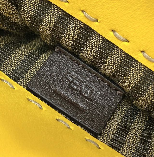 Fendi original calfskin mini sunshine shopper bag 8BS051 yellow