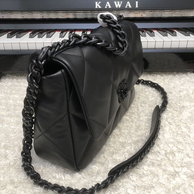 CC original lambskin 19 medium flap bag AS1161 all black