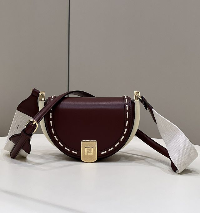 Fendi original calfskin shoulder bag 8BN008 bordeaux