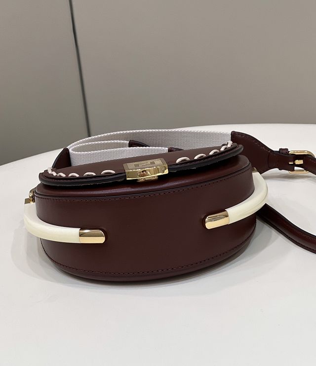 Fendi original calfskin shoulder bag 8BN008 bordeaux