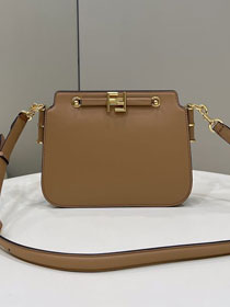 Fendi original calfskin touch gusseted bag 8BT349 apricot